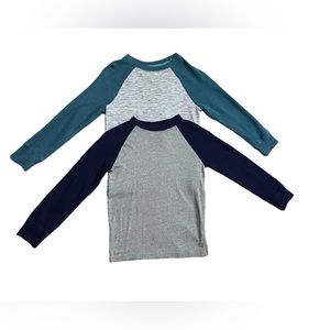Cat & Jack long sleeve raglan tees. Size S 6/7